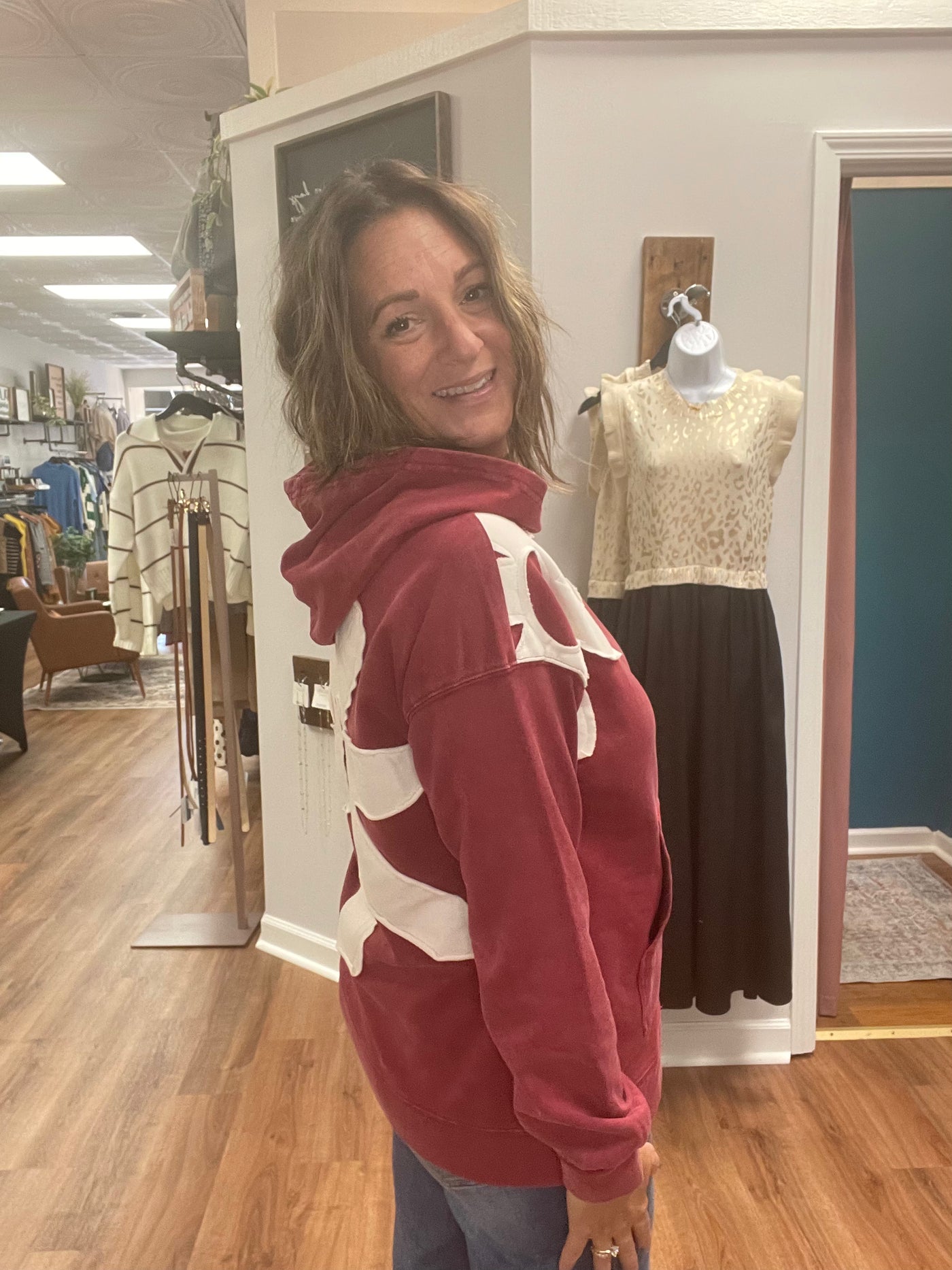 Maggie Floral Patch Hooded Sweatshirt