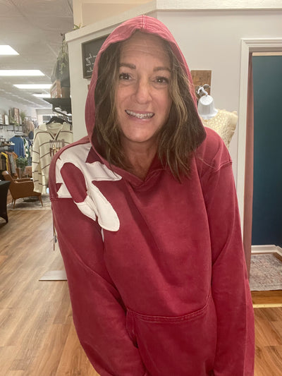 Maggie Floral Patch Hooded Sweatshirt