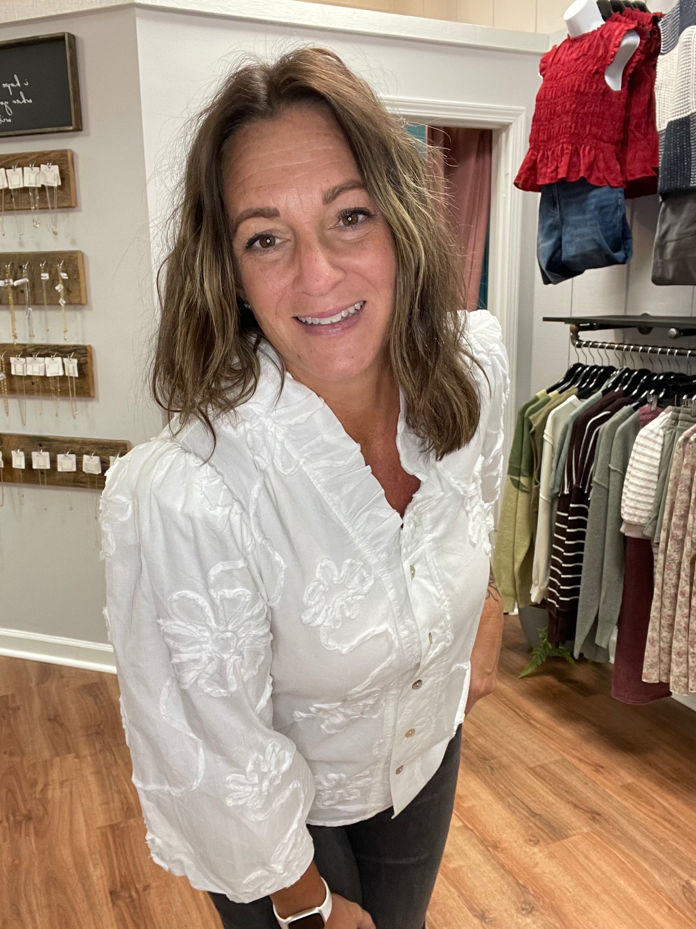 Sherry Floral Design Classic Button Down