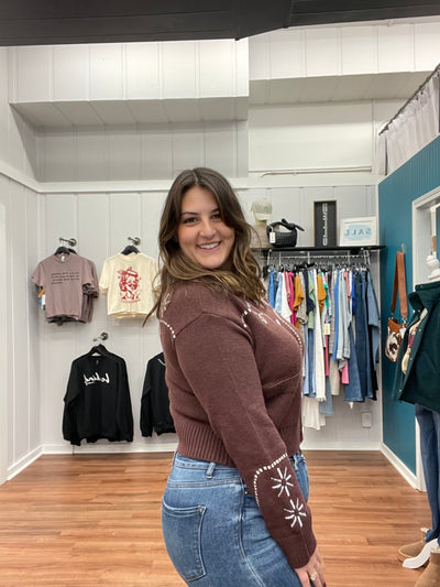 Dreamers Western Motif Sweater Cardigan