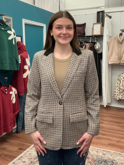 Show Stopper Herringbone Blazer