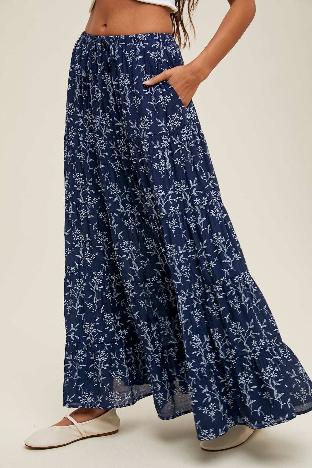 Lexi Floral Tiered Maxi Skirt