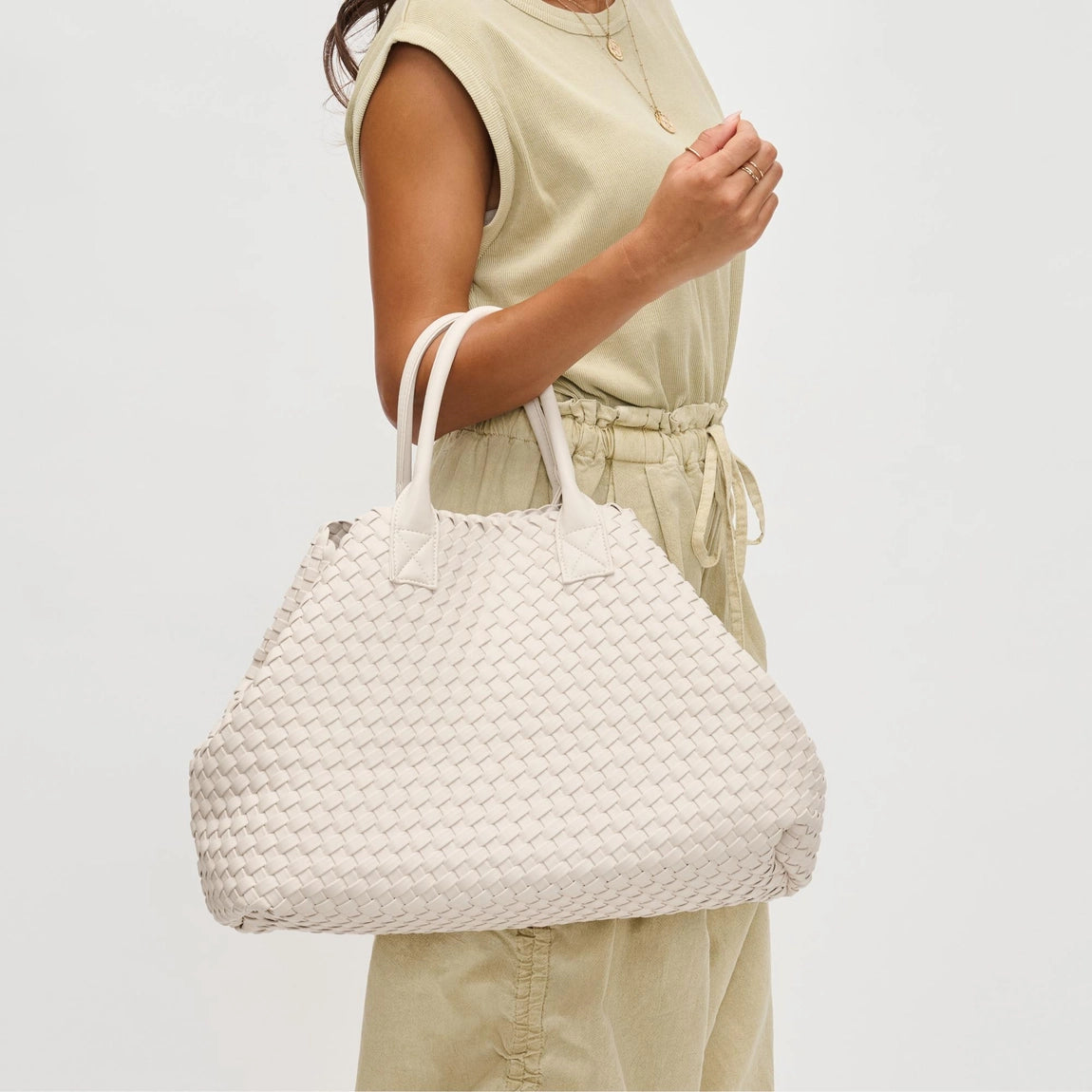 Ithaca Woven Leather Tote