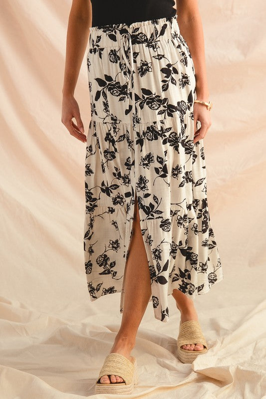 Molly Floral Woven Boho Skirt