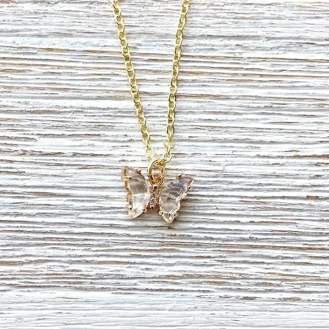 Butterfly Crystal Necklace
