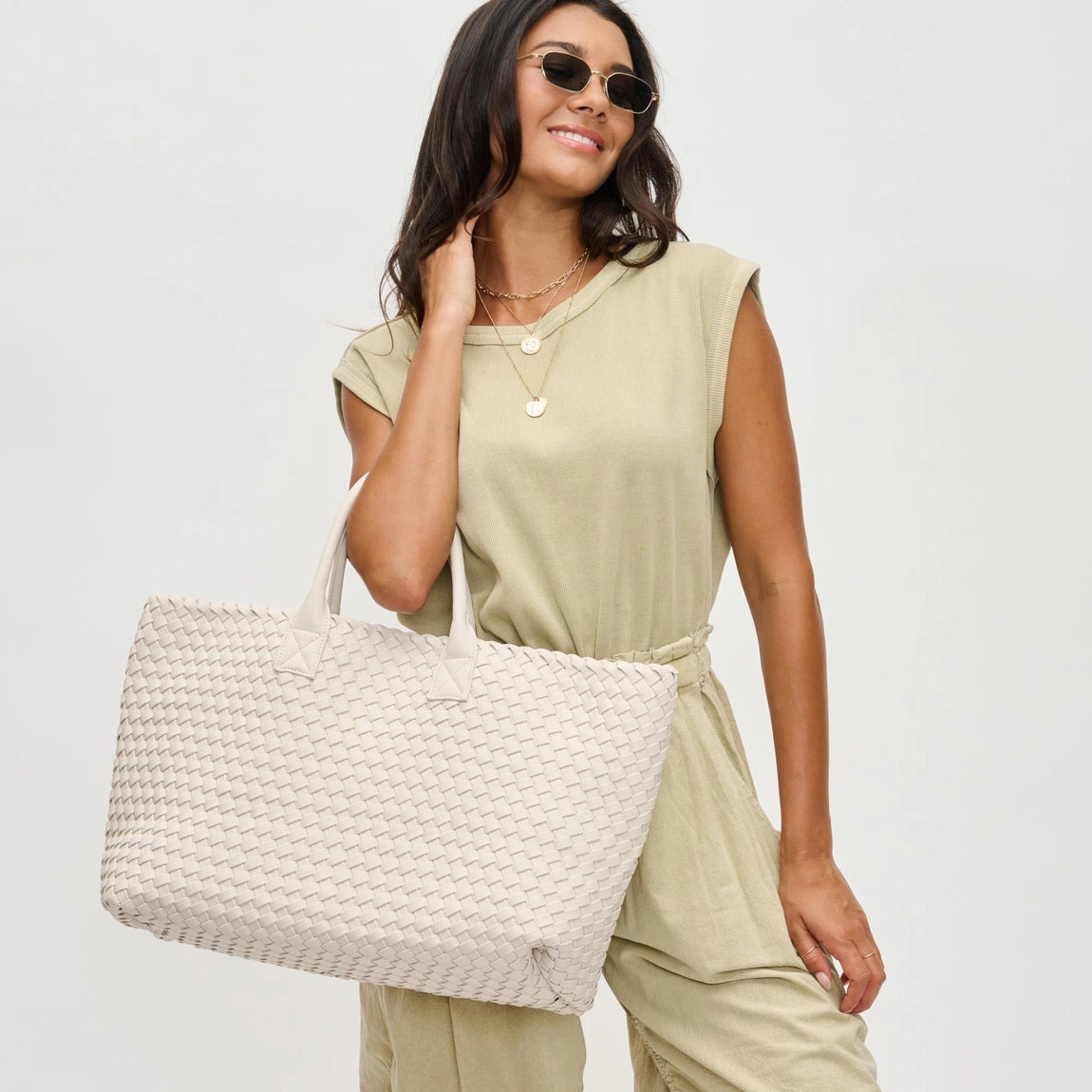 Ithaca Woven Leather Tote