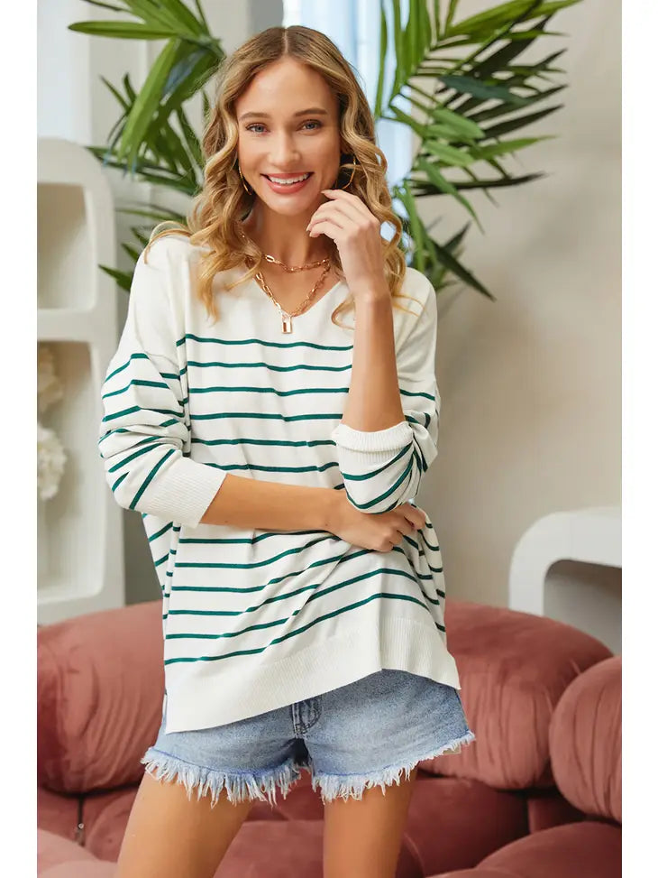 Allison Oversized Striped Sweater