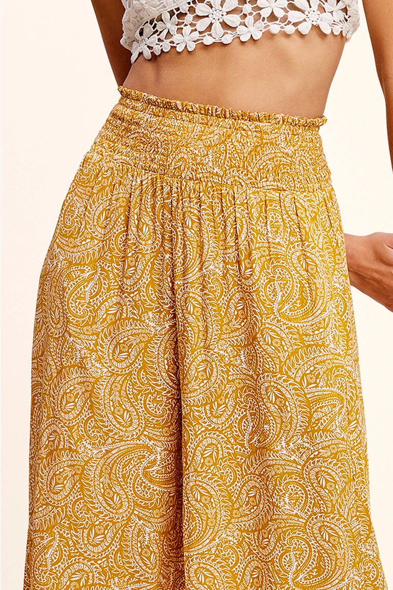 Elan Paisley Print Bottoms
