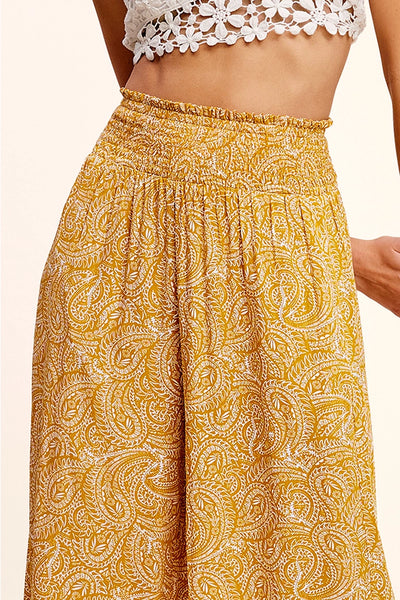 Elan Paisley Print Bottoms