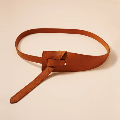 Zoey Faux Leather Slit Belt