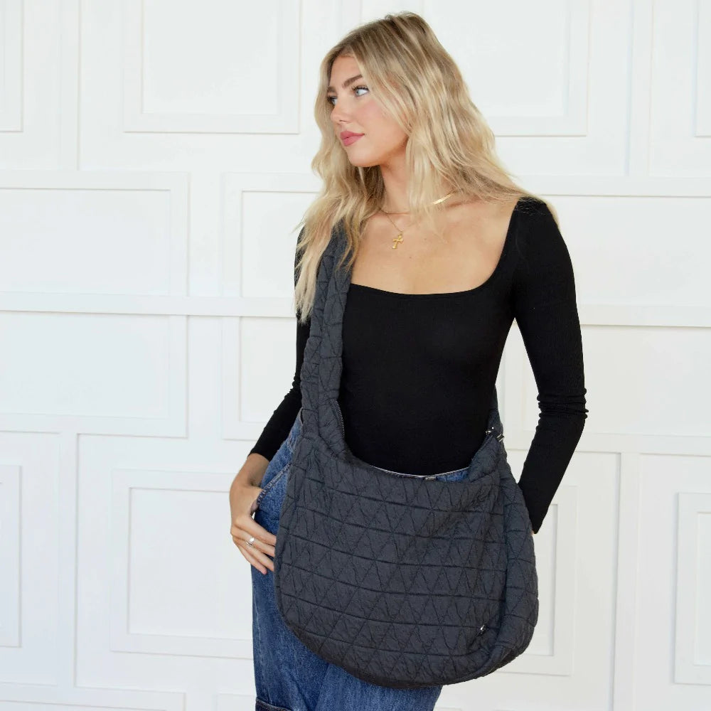 Gracie Quilted Hobo Bag